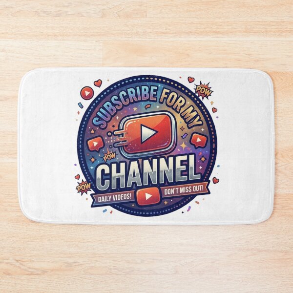 Item preview, Subscribe For My Channel - Modern YouTube Creator Call to Action Badge designed and sold by Wear Sculpt.