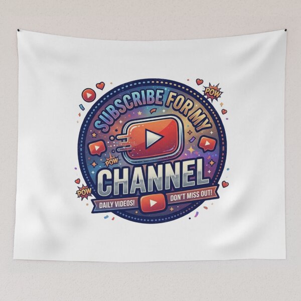 Item preview, Subscribe For My Channel - Modern YouTube Creator Call to Action Badge designed and sold by Wear Sculpt.