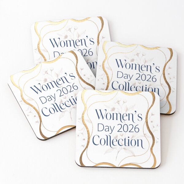 Item preview, A gold and blue logo for Women's Day 2026 Collection on transparent background designed and sold by Creative88Art.