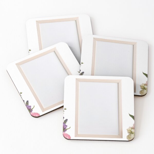 Item preview, A beautiful bouquet of flowers on either side of a blank picture frame on transparent background designed and sold by Creative88Art.