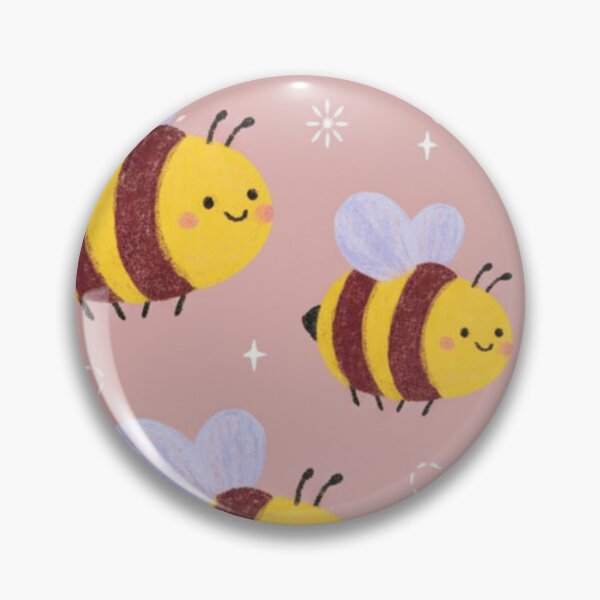 Item preview, Kawaii Bee Pattern on Pink Background – Sweet Spring Design designed and sold by HeyHas.