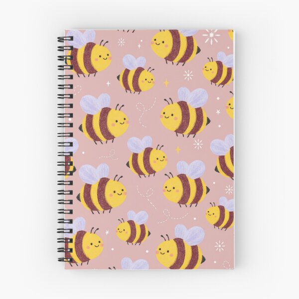 Item preview, Kawaii Bee Pattern on Pink Background – Sweet Spring Design designed and sold by HeyHas.
