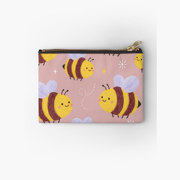 Item preview, Kawaii Bee Pattern on Pink Background – Sweet Spring Design designed and sold by HeyHas.