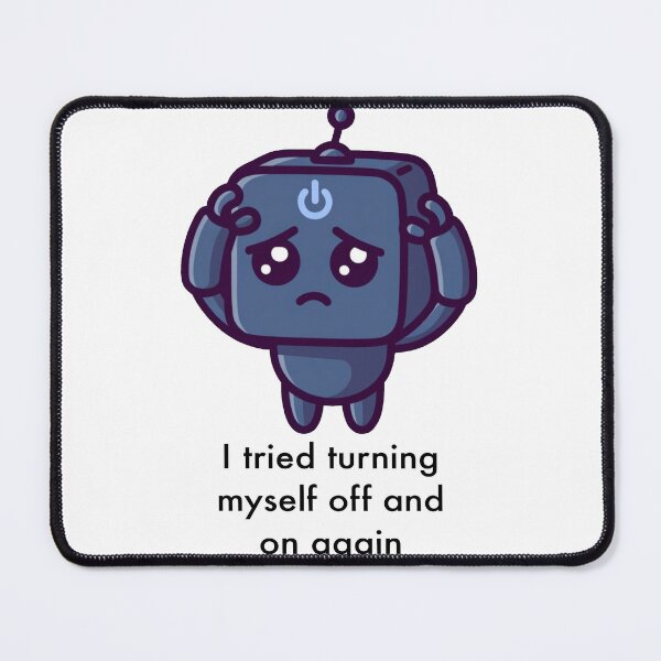 Item preview, sad robot designed and sold by doodlesandsip.