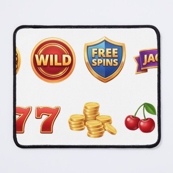 Item preview, A colorful illustration of casino slot machine symbols on transparent background designed and sold by Creative88Art.