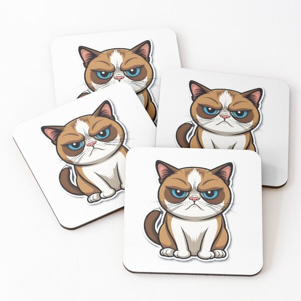 Item preview, Funny Blue Eyes Cat Cartoon  designed and sold by RELAX STATION.