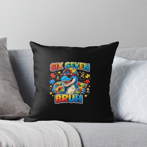 Item preview, Six Seven Bruh 67 Autism Awareness Dinosaur  designed and sold by tratakos.