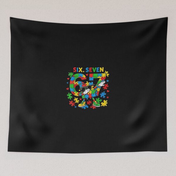 Item preview, Six Seven Autism Awareness 67 Meme designed and sold by tratakos.