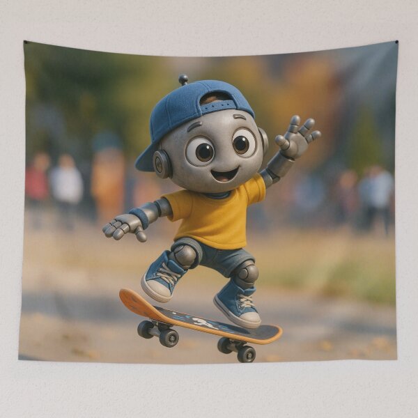 Item preview, Skater Robot Boy designed and sold by Sillytoe.