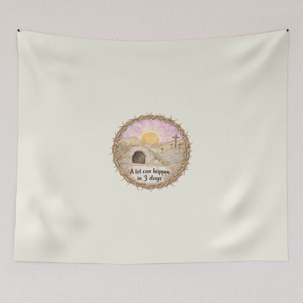 Item preview, Empty Tomb Easter, A Lot Can Happen in 3 Days Christian Art designed and sold by Schroedingerska.