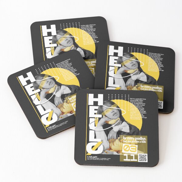 Item preview, Hello Again – Modern Yellow Aesthetic Collage Typography Art designed and sold by Yomu1.