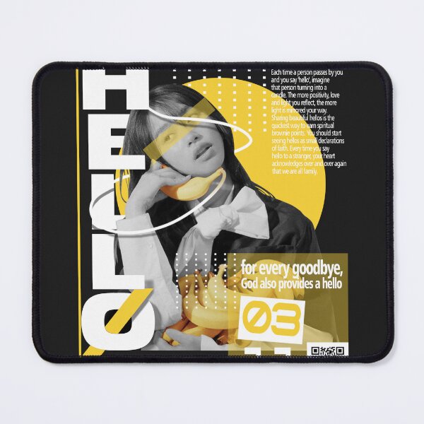 Item preview, Hello Again – Modern Yellow Aesthetic Collage Typography Art designed and sold by Yomu1.