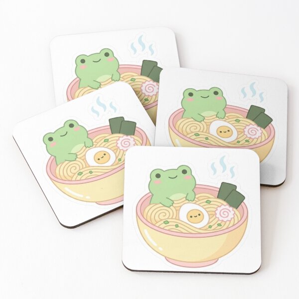Item preview, Cute Frog Sitting in Ramen Bowl designed and sold by aurshop.