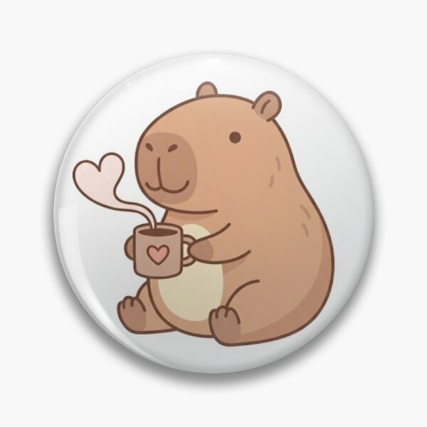 Item preview, Cute Capybara Drinking Coffee Illustration designed and sold by aurshop.