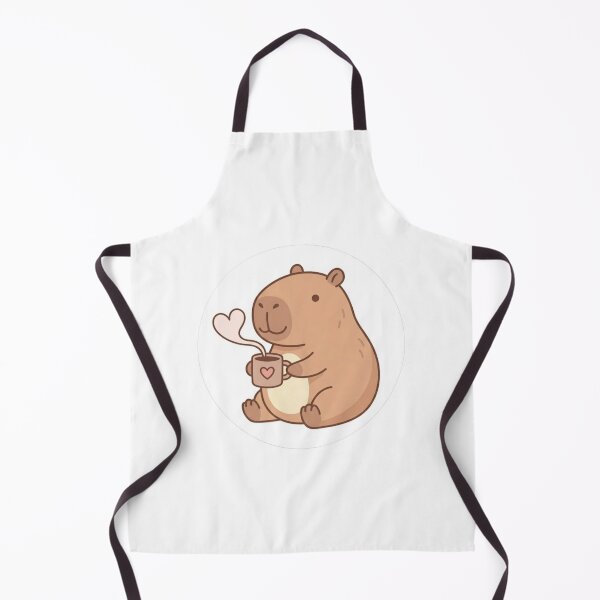 Item preview, Cute Capybara Drinking Coffee Illustration designed and sold by aurshop.