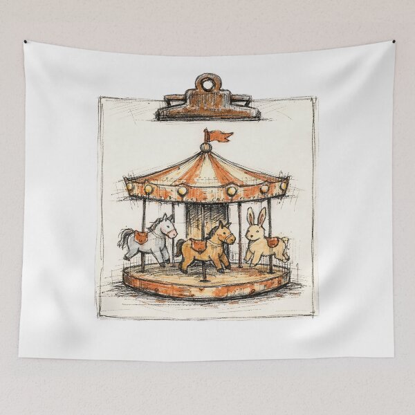 Item preview, RUSTIC CAROUSEL CLIPBOARD designed and sold by LIS AND MELIVERSO.