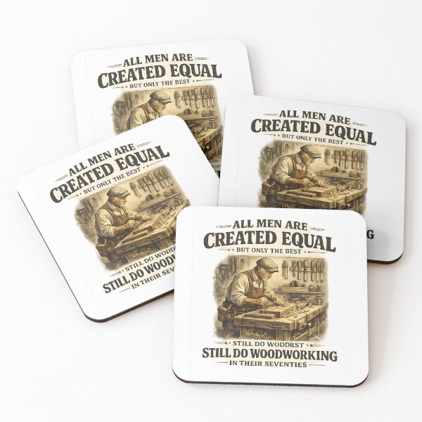 Item preview, All Men Are Created Equal But Woodworking in Their Seventies Design, Funny Woodworker Gift, Carpenter Humor Graphic Tee designed and sold by AsturShop.