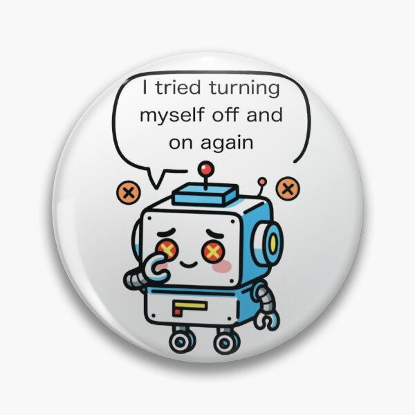 Item preview, robot triste designed and sold by doodlesandsip.