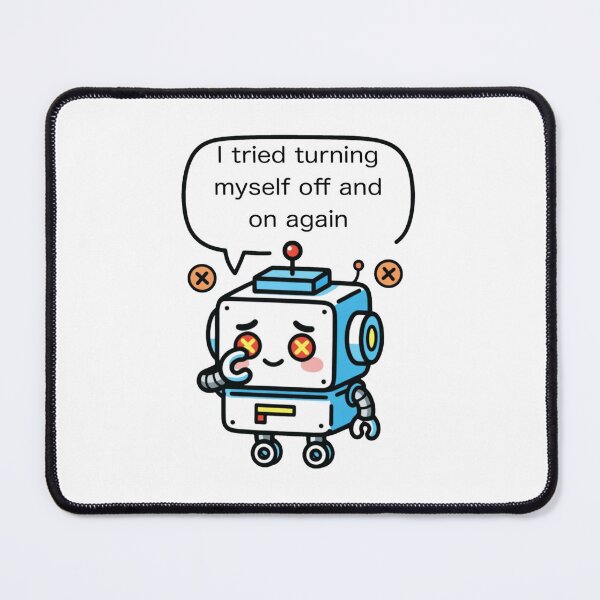 Item preview, sad robot designed and sold by doodlesandsip.