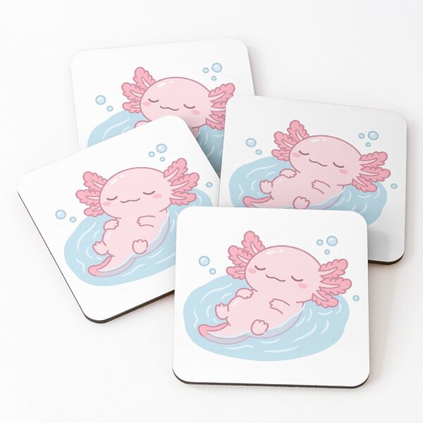 Item preview, Cute Sleeping Axolotl Floating Illustration designed and sold by aurshop.