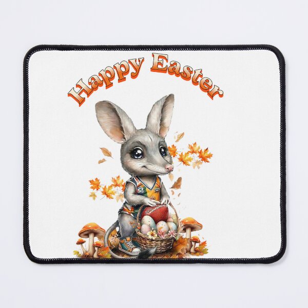 Item preview, Aussie Easter Bilby Footy Fan Watercolour Chibi designed and sold by ArtisticDesignsbyLinda.
