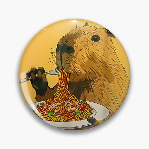 Item preview, Funny More Spaghetti Less Upsetti Capybara Eating Pasta designed and sold by SylviaLane12.