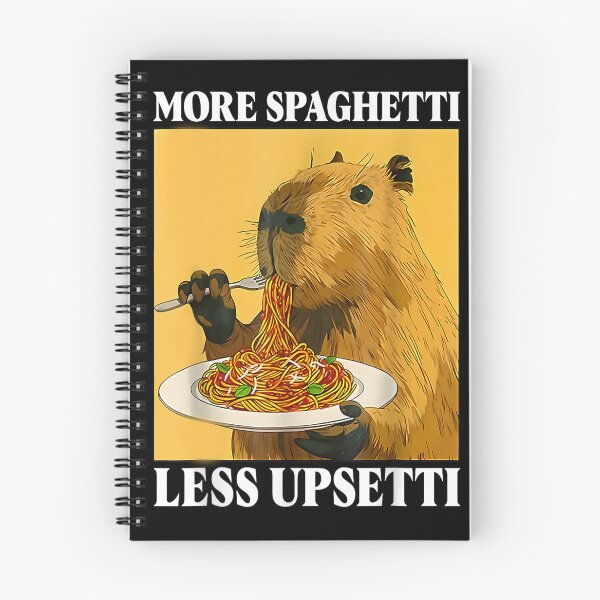 Item preview, Funny More Spaghetti Less Upsetti Capybara Eating Pasta designed and sold by SylviaLane12.