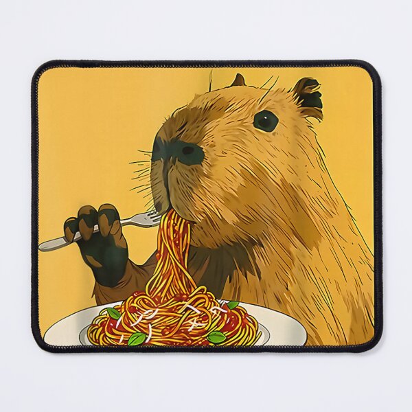 Item preview, Funny More Spaghetti Less Upsetti Capybara Eating Pasta designed and sold by SylviaLane12.