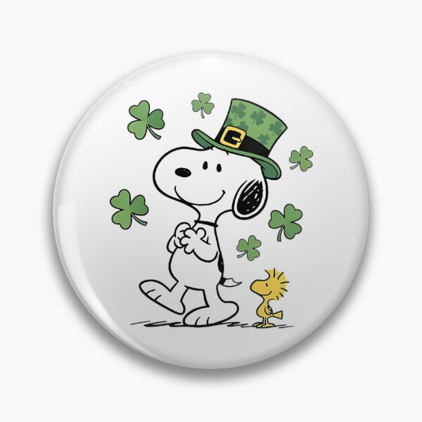 Item preview, Snoopy  Woodstock Lucky Shamrocks designed and sold by ImaginableAI.
