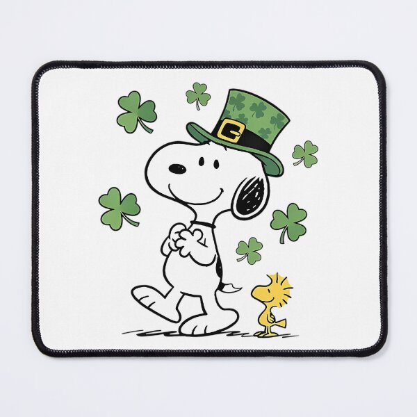 Item preview, Snoopy Woodstock Lucky Shamrocks designed and sold by ImaginableAI.