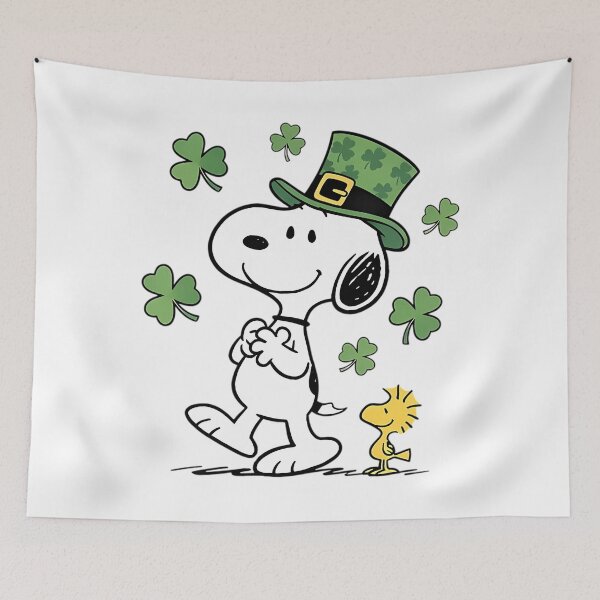Item preview, Snoopy  Woodstock Lucky Shamrocks designed and sold by ImaginableAI.