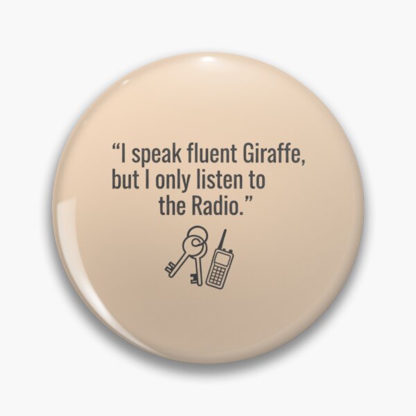 Item preview, I Speak Fluent Giraffe Listen To The Radio Zookeeper Quote designed and sold by BlissHalo.