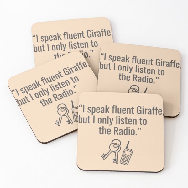 Item preview, I Speak Fluent Giraffe Listen To The Radio Zookeeper Quote designed and sold by BlissHalo.