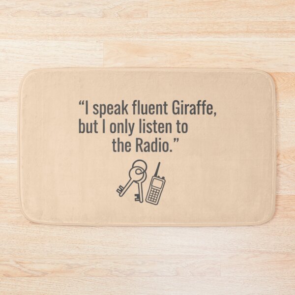 Item preview, I Speak Fluent Giraffe Listen To The Radio Zookeeper Quote designed and sold by BlissHalo.