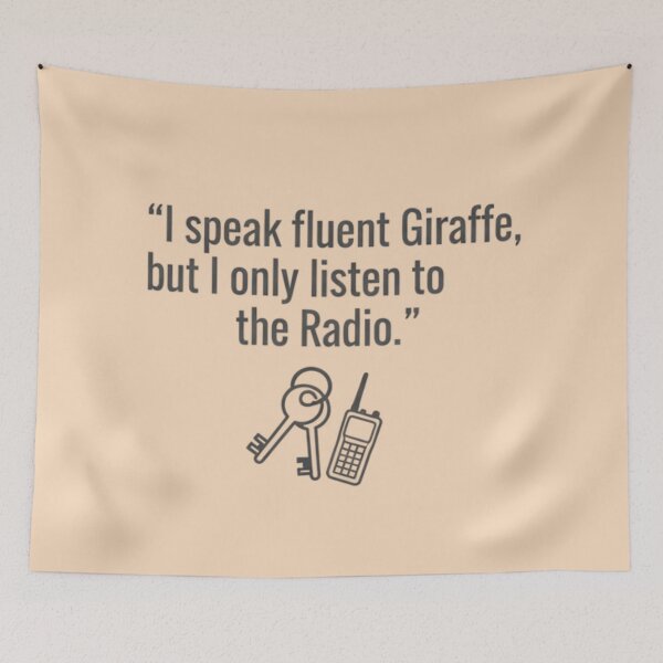 Item preview, I Speak Fluent Giraffe Listen To The Radio Zookeeper Quote designed and sold by BlissHalo.