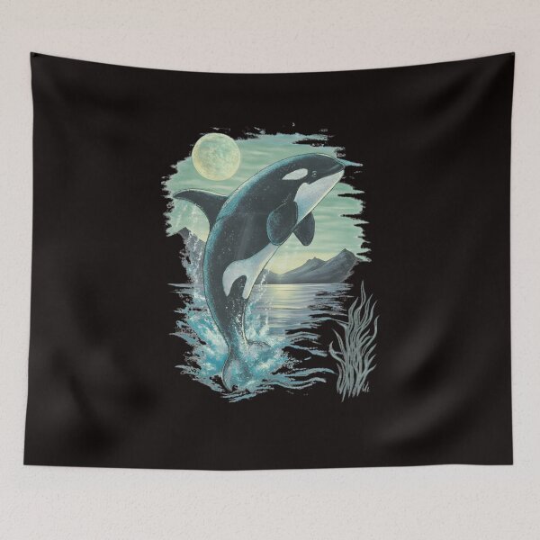 Item preview, Vintage Orca Midnight 90s Graphic, Retro Killer Whale, 90s Ocean Wildlife Lightning designed and sold by DesignDenDo ⭐⭐⭐⭐⭐.
