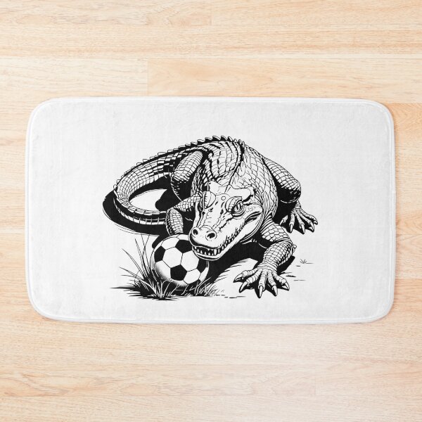 Item preview, Monochrome Crocodile Soccer Art – Powerful Football Illustration designed and sold by PAPIRO SIGLO XXI.