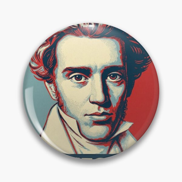 Item preview, Soren Kierkegaard Hope Style Retro Poster Art  designed and sold by Anya Byron.