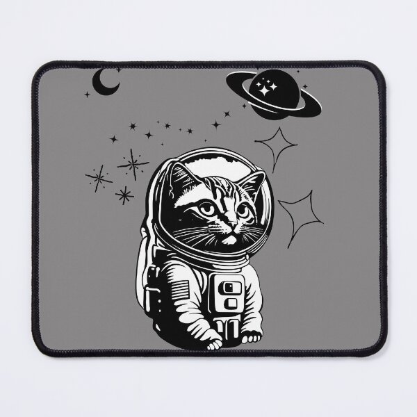 Item preview, Astronaut Cat in Space - Jupiter and Moon Cosmic Collage designed and sold by VibeArtShop.