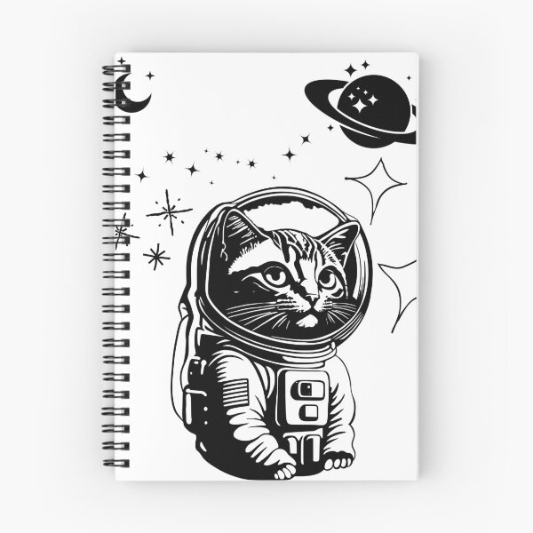 Item preview, Astronaut Cat in Space - Jupiter and Moon Cosmic Collage designed and sold by VibeArtShop.
