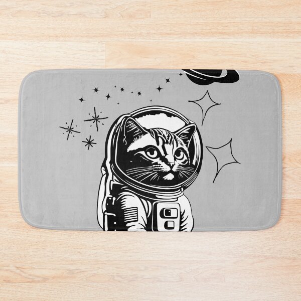 Item preview, Astronaut Cat in Space - Jupiter and Moon Cosmic Collage designed and sold by VibeArtShop.