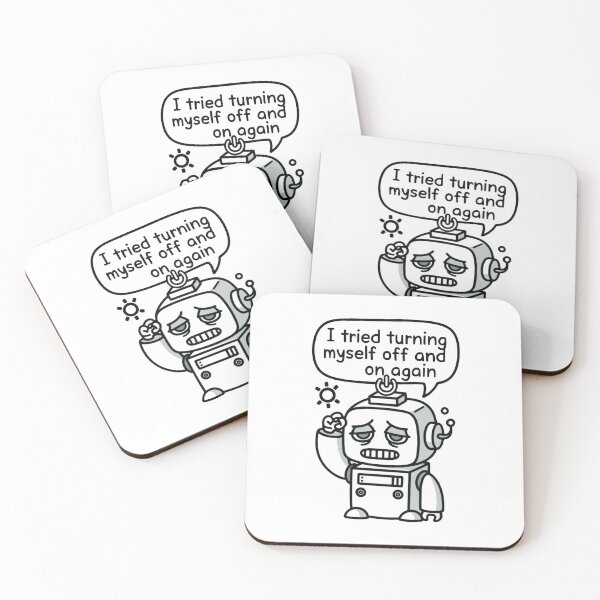 Item preview, robot humor designed and sold by doodlesandsip.