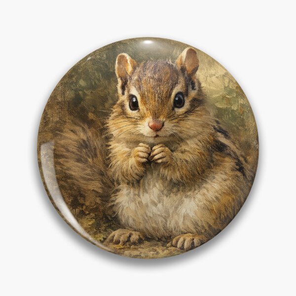 Item preview, Curious Woodland Chipmunk – Painterly Nature Portrait designed and sold by TheJoyfulPen.