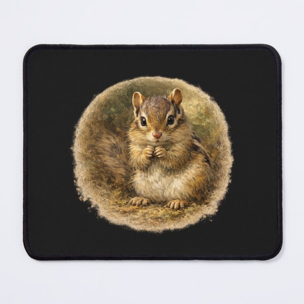 Item preview, Curious Woodland Chipmunk – Painterly Nature Portrait designed and sold by TheJoyfulPen.