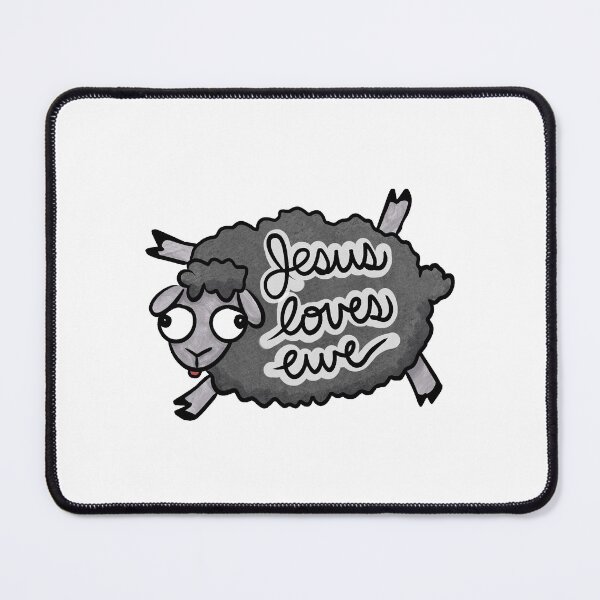 Item preview, Jesus Loves Ewe (Black) designed and sold by Michaela Kane.