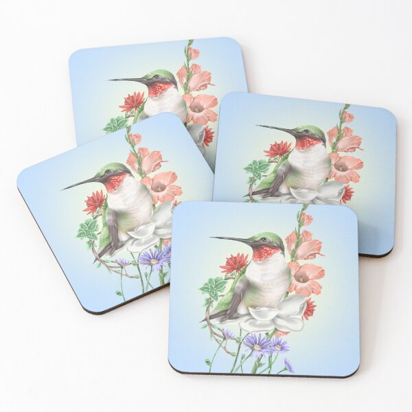 Item preview, Hummingbird Among Flowers designed and sold by JaybirdArtCreations.