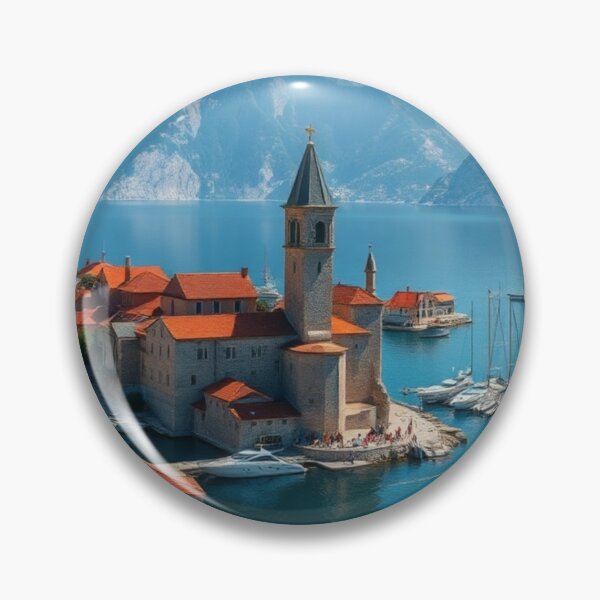 Item preview, Scenic Mediterranean Coastal Village and Yacht Harbor designed and sold by Jade Ado.