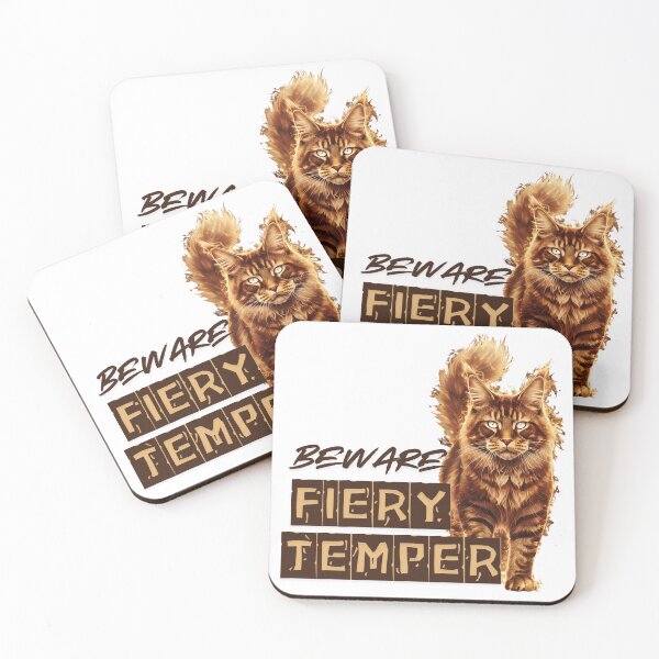 Item preview, Beware Fiery Temper Cat Design designed and sold by TinyTyrantCo.