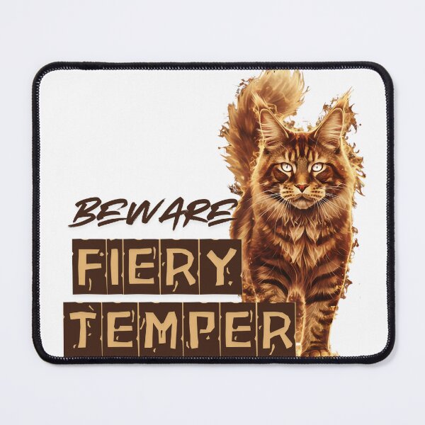Item preview, Beware Fiery Temper Cat Design designed and sold by TinyTyrantCo.
