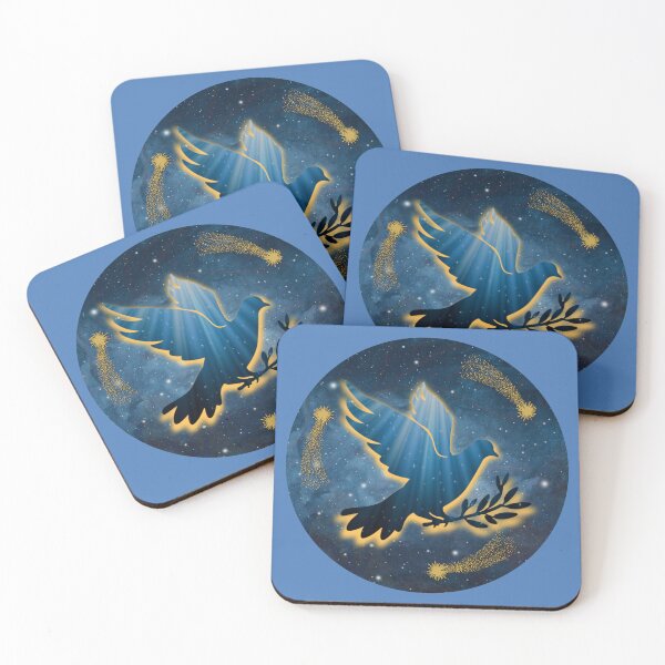 Item preview, Dove of Peace Cosmic Sky Illustration designed and sold by 3DDesignSpot.